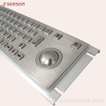 Vandal Logam Metalik Braille keyboard kanggo informasi kiosk